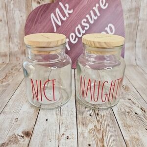 Rae Dunn NAUGHTY NICE empty jars